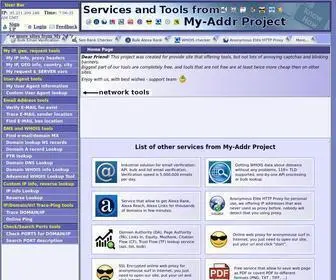 MY-ADDR.com(Online Free Network tools lookup) Screenshot