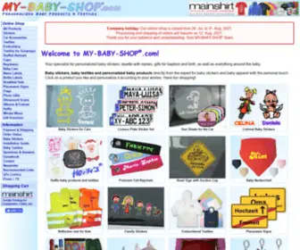 MY-Baby-Shop.com(Babyaufkleber Baby an Bord Aufkleber Kinderaufkleber online bestellen) Screenshot