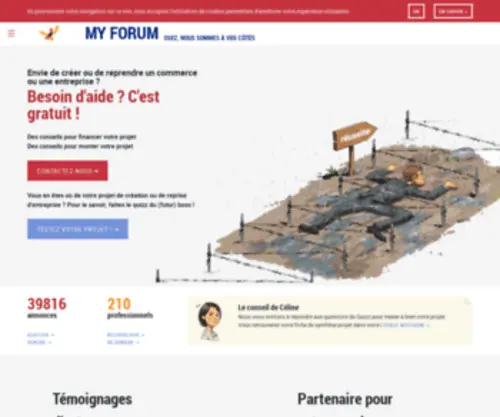 MY-Forum.fr(My-Forum â Conseils et services à la création, reprise de commerces et dâentreprises) Screenshot