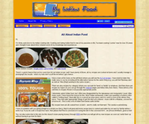 MY-Indian-Food.com(My Indian Food) Screenshot