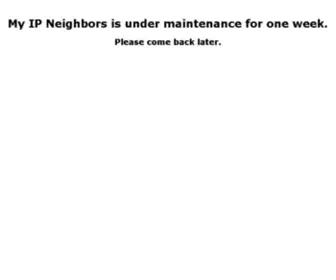 MY-IP-Neighbors.com(Under maintenance) Screenshot