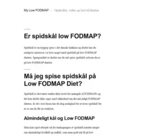 MY-Lowfodmap.dk(Opskrifter, viden og liste til diaeten) Screenshot