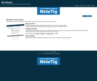 MY-Notepad.net(Your personal notes anywhere) Screenshot