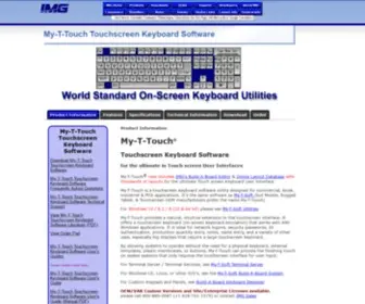 MY-T-Touch.com(Touchscreen Keyboard Software for Touchscreen Computers) Screenshot