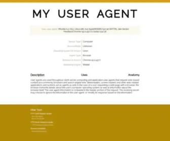 MY-User-Agent.com(My UA finds your desktop) Screenshot