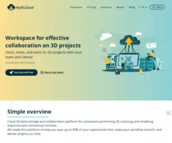 MY3D.cloud(Workspace for effective collaboration on 3D projects) Screenshot