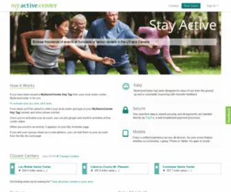 Myactivecenter.com(A free service from MySeniorCenter) Screenshot