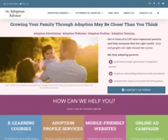 Myadoptionadvisor.com(Adoption Advertising) Screenshot