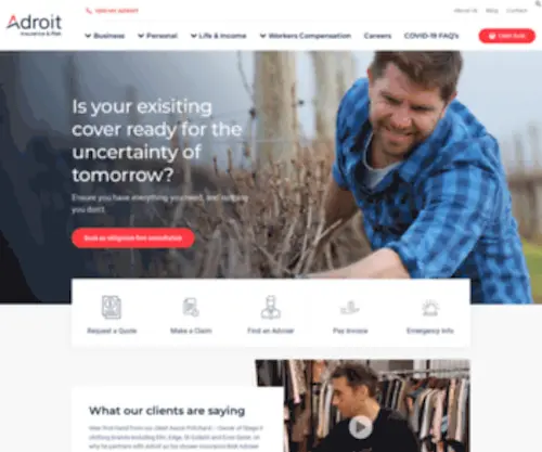 Myadroit.com.au(Adroit Insurance & Risk) Screenshot