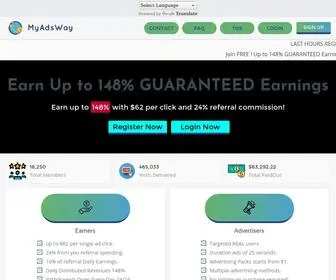 Myadsway.com(MyAdsWay gives you the opportunity to earn with the most safe way) Screenshot