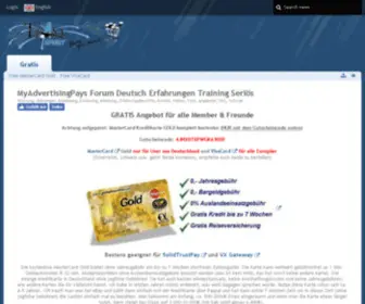 Myadvertisingpays-Forum.com(My Advertising Pays Forum Deutsch Serioes Erfahrung Kritik) Screenshot