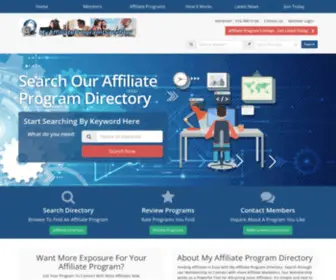 Myaffiliateprogramdirectory.com(Affiliate Program Listings Directory) Screenshot