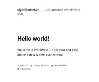 Myaffiliation.site(Just another WordPress site) Screenshot