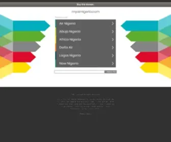 Myairnigeria.com(Air Nigeria) Screenshot