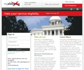 Myalabama.gov(The Official Portal For Alabama Services) Screenshot