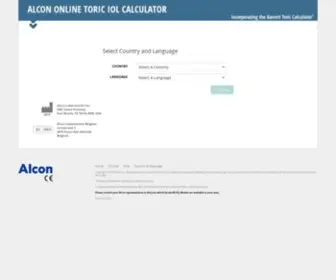 Myalcon-Toriccalc.com(Alcon Online Toric IOL Calculator) Screenshot