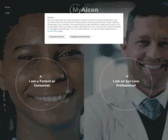 Myalcon.com(Alcon Eye Care Products and Vision Correction) Screenshot