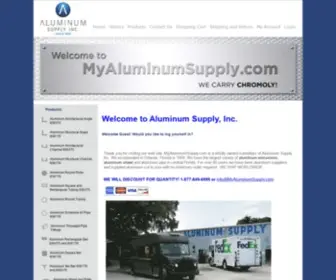 Myaluminumsupply.com(Aluminum Extrusion Supplier) Screenshot