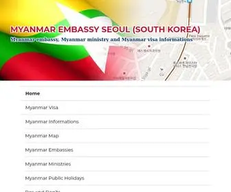 Myanmar-Embassy-Seoul.com(Myanmar Embassy Seoul (South Korea)) Screenshot