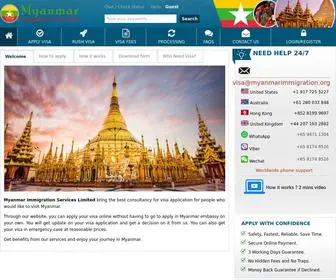 Myanmarimmigration.org(Myanmar Visa On Arrival) Screenshot