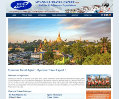 Myanmartouragent.com(Myanmar Travel Agent) Screenshot