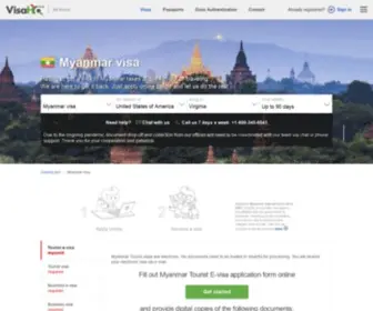 Myanmarvisaonline.com(Myanmar visa) Screenshot