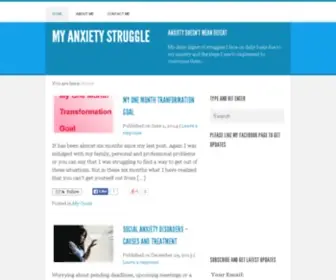 Myanxietystruggle.com(My Day to Day Struggle With Anxiety) Screenshot