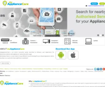 Myappliancecare.com(My Appliance Care) Screenshot