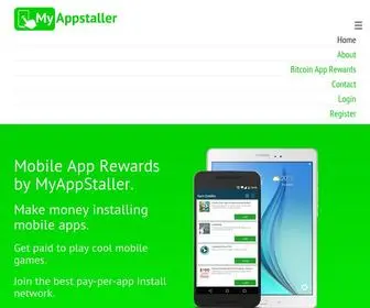 Myappstaller.com(Get paid Bitcoin to install mobile apps) Screenshot