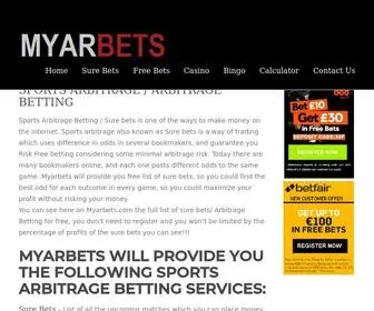 Myarbets.com(Sports Arbitrage) Screenshot