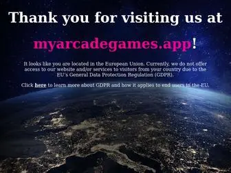 Myarcadegames.app(Thank you for visiting us) Screenshot