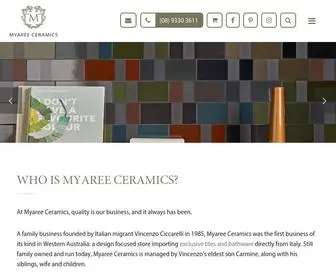 Myareeceramics.com.au(Shop Boutique Tiles Perth) Screenshot