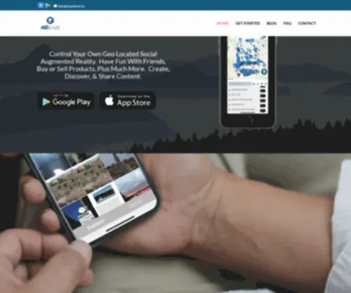Myarknet.com(Augmented Reality Social Platform) Screenshot