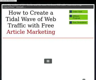 Myarticlemarketingkit.com(How to Create a Tidal Wave of Web Traffic with Free Article Marketing) Screenshot