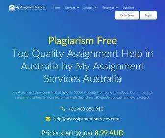 Myassignmentservices.com.au(Assignment Help) Screenshot