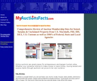 Myauctionfacts.com(My Auction Facts) Screenshot