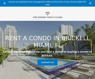 Myaxisonbrickell.com(Rentals and sales Luxury Condos in Brickell Miami) Screenshot