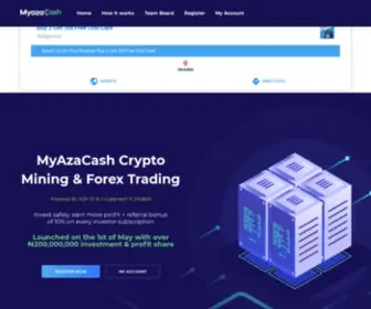 Myazacash.com(Let us help you to trade and earn profit) Screenshot