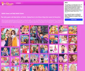Mybabybarbiegames.com(Barbie and Baby Barbie Games) Screenshot
