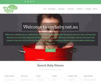 Mybaby.net.au(Baby Names Meanings & Origins) Screenshot