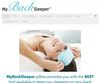 Mybacksleeper.com(The Pillow To Help You Sleep On Your Back) Screenshot