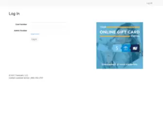 Mybanksgiftcard.com(Log in) Screenshot
