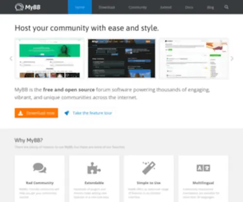 MYBB.com(Free and Open Source Forum Software) Screenshot