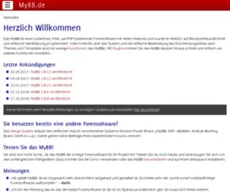 MYbboard.de(Deutsches Portal zur kostenlosen Forensoftware MyBB) Screenshot
