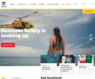 Mybeach.com.au(Surf Life Saving) Screenshot