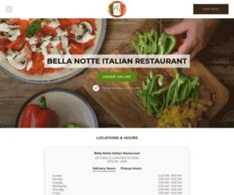 Mybellanotte.com(Bella Notte Italian Restaurant) Screenshot