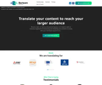 Myberteam.com(Multilingual content solutions for your global performance) Screenshot