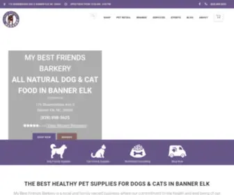 Mybestfriendsbarkery.com(Pet Food Supply Store Banner Elk) Screenshot