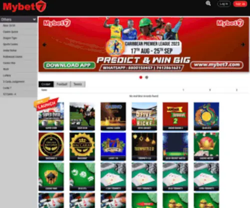 Mybet7.com Screenshot