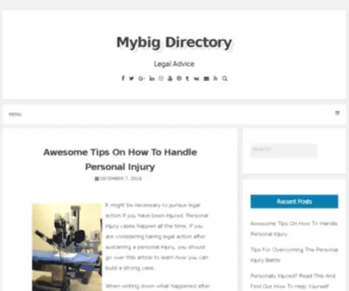 Mybigdirectory.info(Largest Site Directory) Screenshot